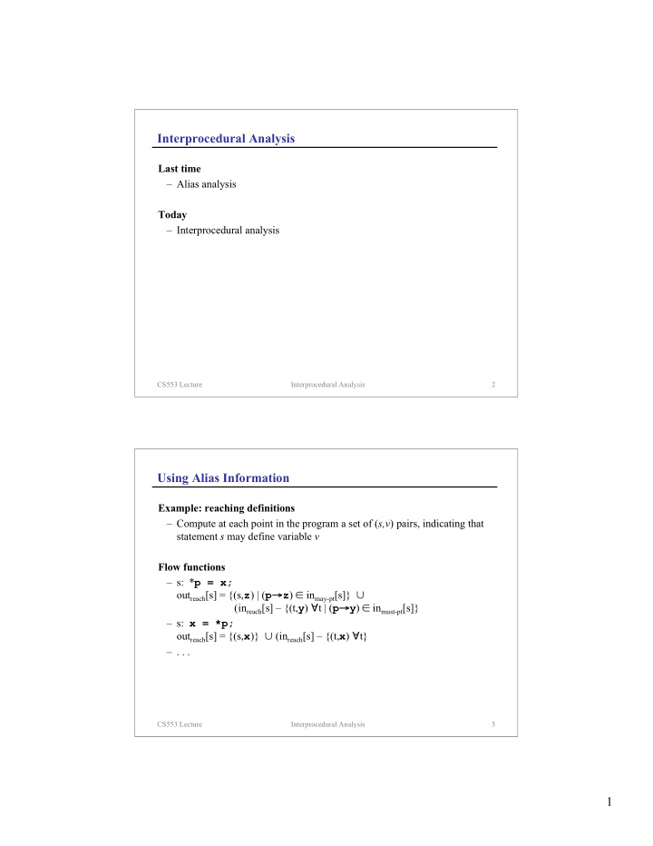 interprocedural analysis