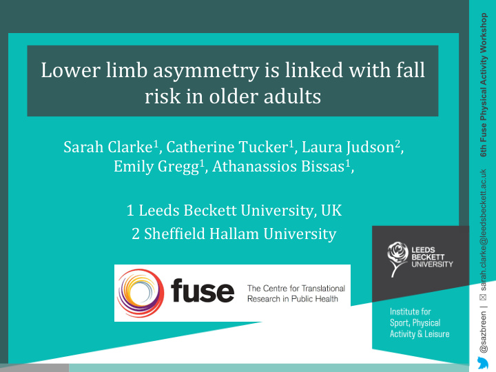 lower limb asymmetry is linked with fall risk in older