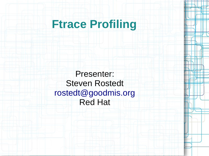 ftrace profiling