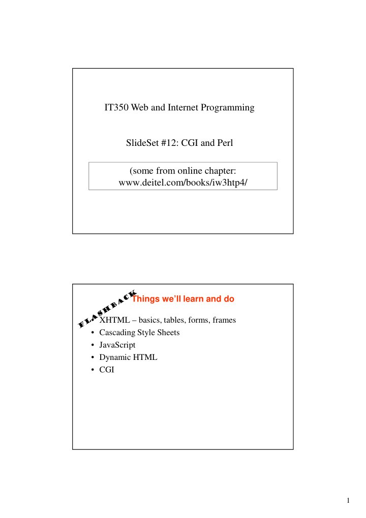 it350 web and internet programming slideset 12 cgi and