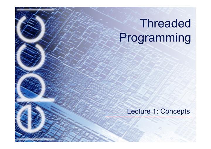 threaded programming