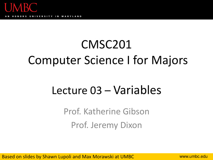 lecture 03 variables