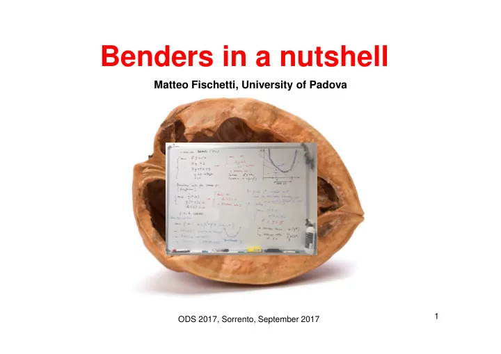 benders in a nutshell