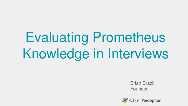 knowledge in interviews