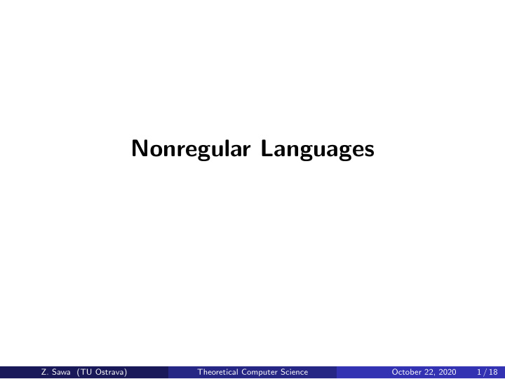 nonregular languages