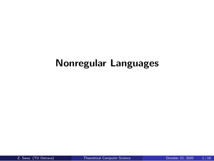 nonregular languages