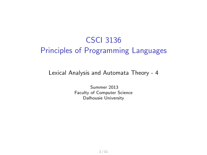 csci 3136 principles of programming languages