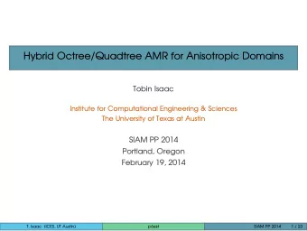 Hybrid Octree/Quadtree AMR for Anisotropic Domains  Tobin Isaac  Institute for Computational