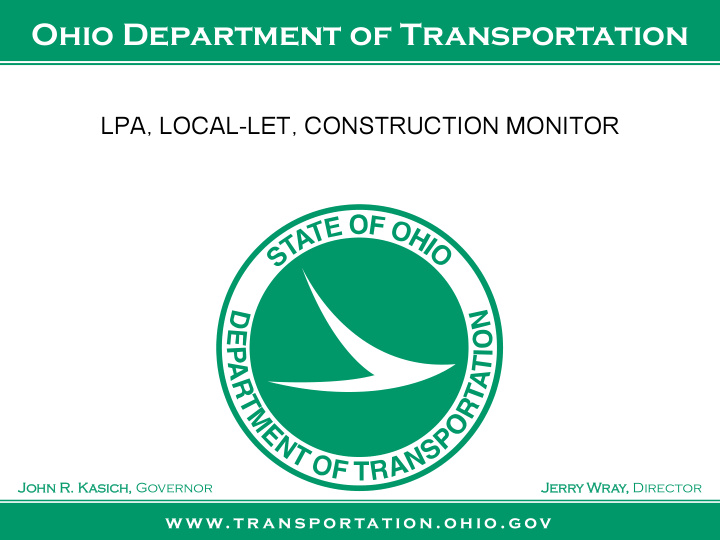 ohio department of transportation