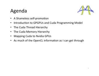 Agenda  AShamelessselfpromo2on