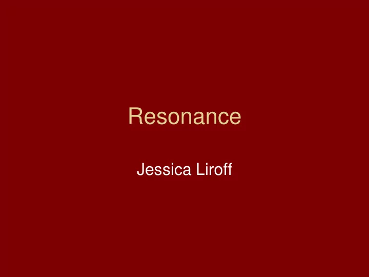 resonance