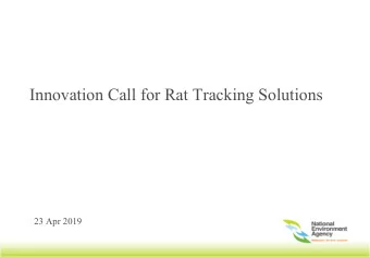 23 Apr 2019  Overview  1.  Administrative Details on the Innovation Call  2.  Background and Scope
