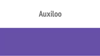 Auxiloo  Background  Growing elderly population  Projected to double to 98M by 2060    15.7M