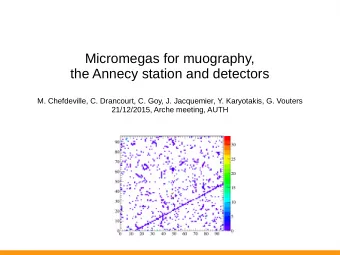 Micromegas for muography,  the Annecy station and detectors  M. Chefdeville, C. Drancourt, C. Goy,