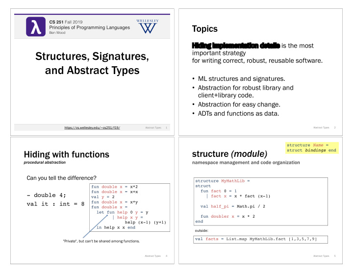 cs 251 fall 2019 cs 251 fall 2019 topics principles of