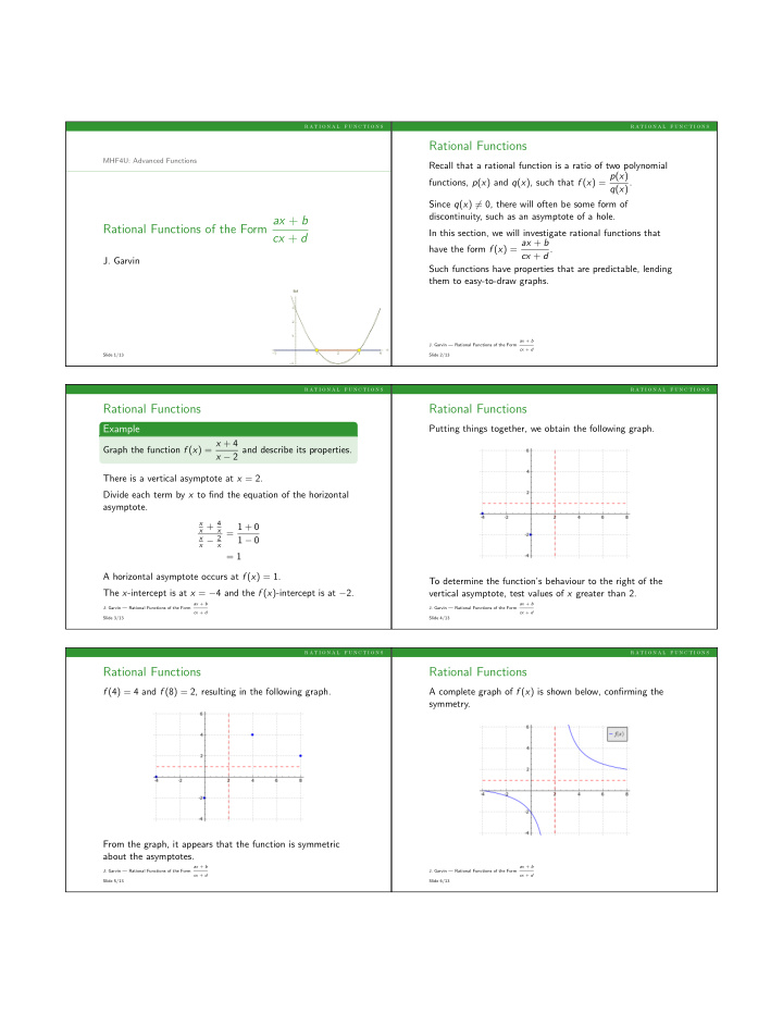 rational functions