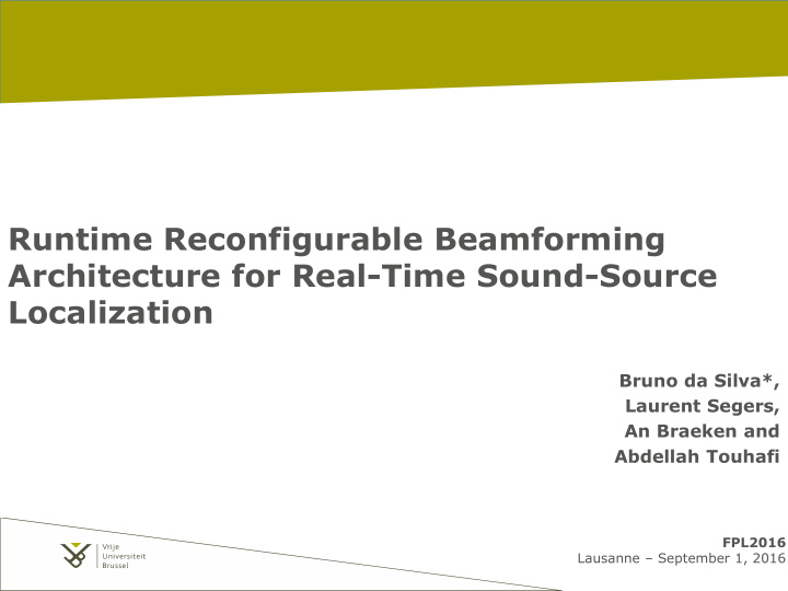 architecture for real time sound source
