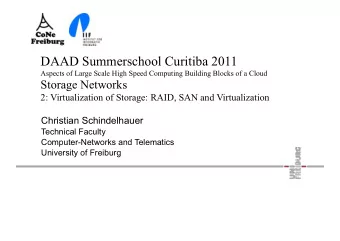 DAAD Summerschool Curitiba 2011  Aspects of Large Scale High Speed Computing Building Blocks of a