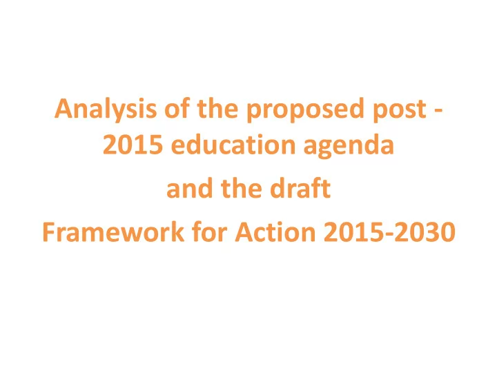 analysis of the proposed post