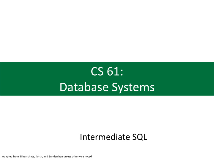 cs 61 database systems