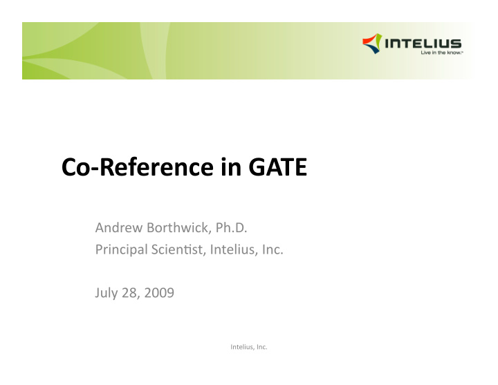 co reference in gate