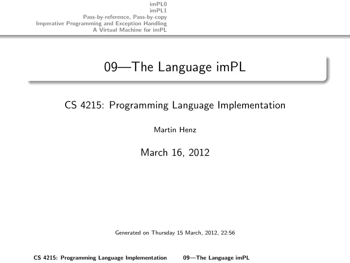 09 the language impl