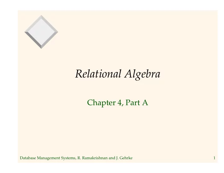 relational algebra