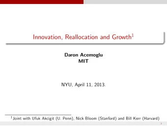 Motivation (I)  Recent economic recession has reopened the debate on industrial  policy.  In