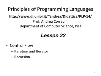 Principles  of  Programming  Languages