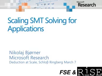 FSE &amp;  Try them online: http://rise4fun.com  Margus Veanes  Margus Veanes  David Molnar  Slide