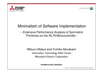 Minimalism of Software Implementation   Extensive Performance Analysis of Symmetric  Primitives