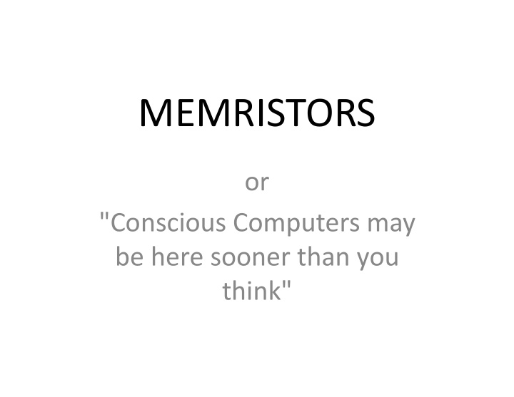 a memristor is
