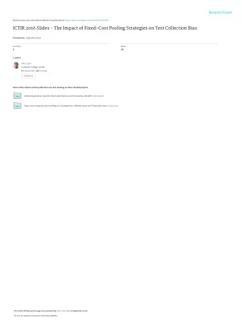 ICTIR 2016 Slides - The Impact of Fixed-Cost Pooling Strategies on Test Collection Bias