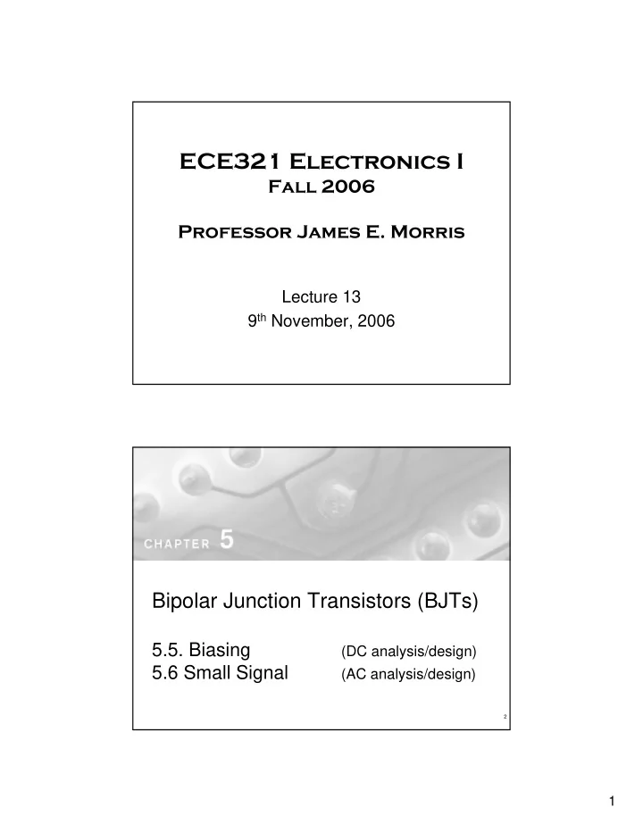 ece321 electronics i