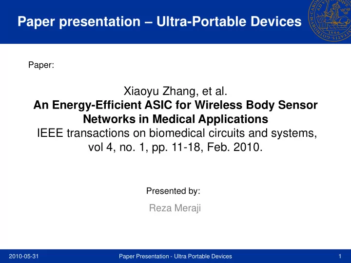 paper presentation ultra portable devices