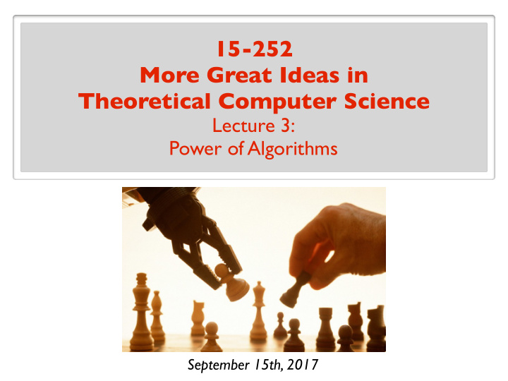 15 252 more great ideas in theoretical computer science
