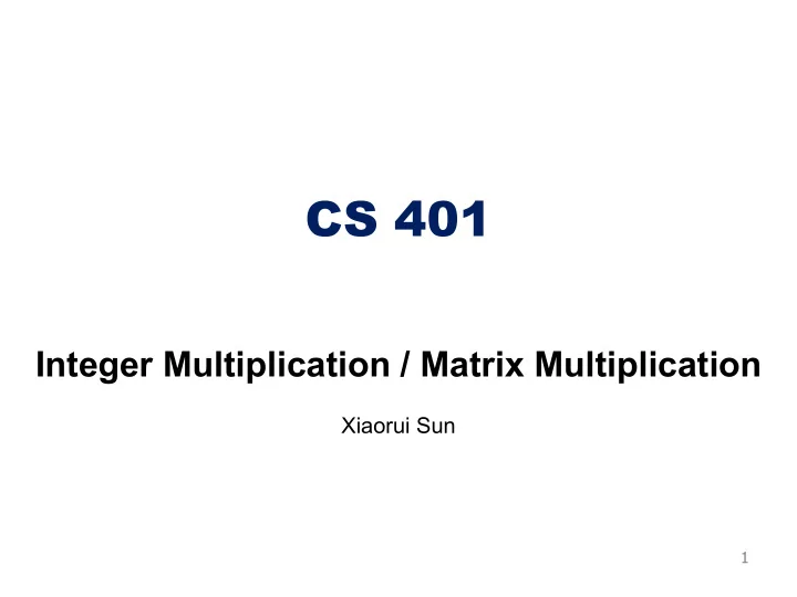 cs 401