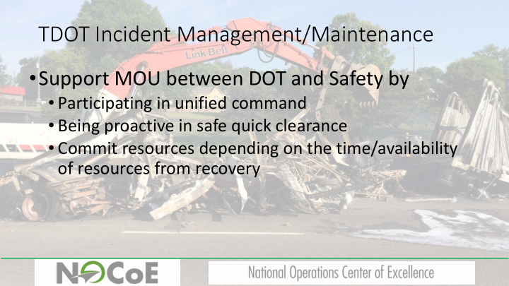 tdot incident management maintenance