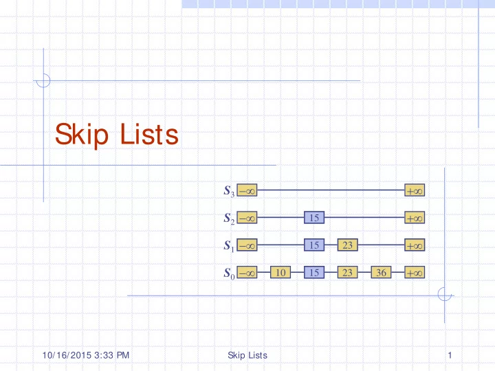 skip lists