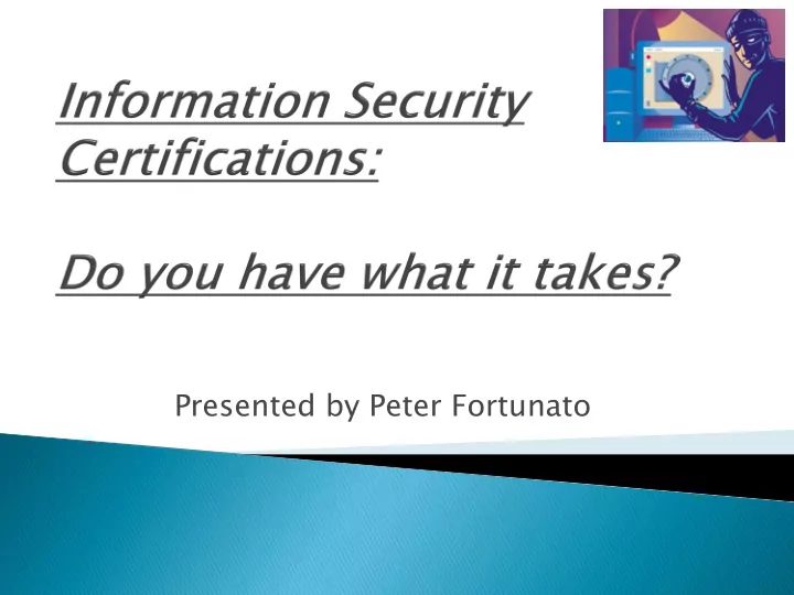 presented by peter fortunato bnn s risk and business