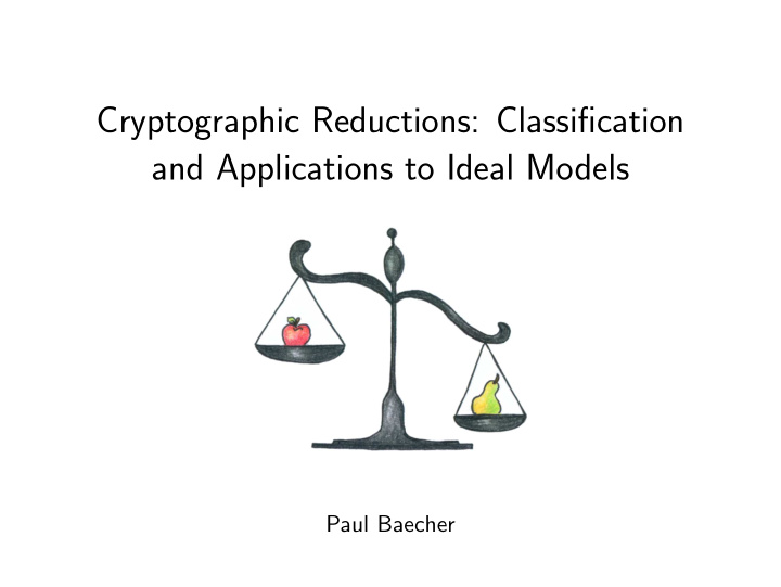 cryptographic reductions classification and applications