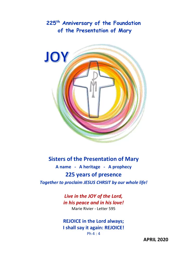 sisters of the presentation of mary