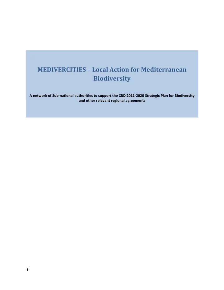 medivercities local action for mediterranean