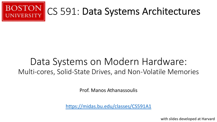 data systems on modern hardware