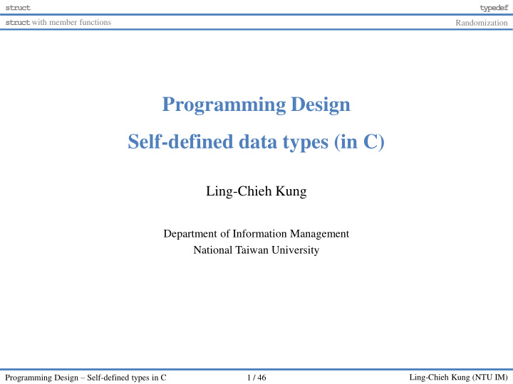 self defined data types in c