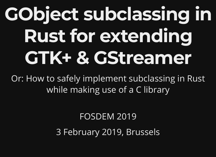 gobject subclassing in gobject subclassing in