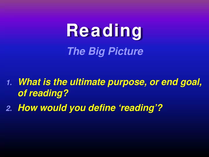 reading