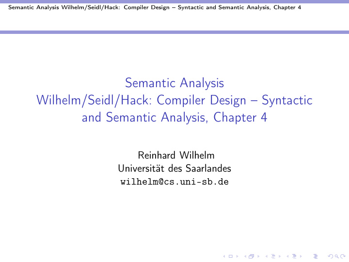 semantic analysis wilhelm seidl hack compiler design