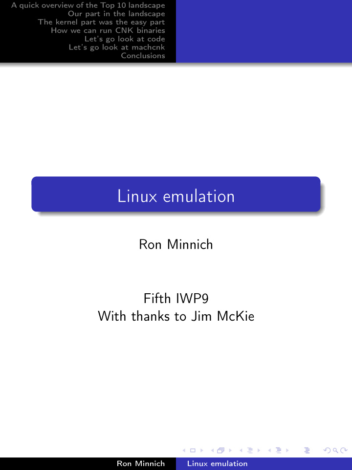 linux emulation