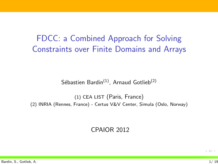fdcc a combined approach for solving constraints over